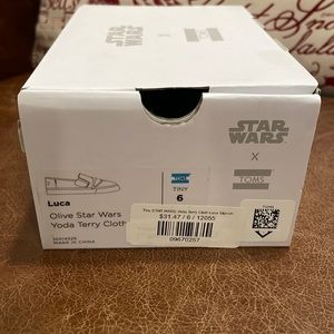 New Star Wars X TOMS Baby Yoda Terry Cloth slip-ons.